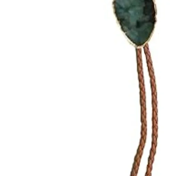 Brown Cord - Emerald - Bolo Tie